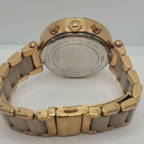 Michael Kors MK5896 Women's Stainless Steel Analog Blush Dial Quartz Watch BC851 - Picture 10 of 10